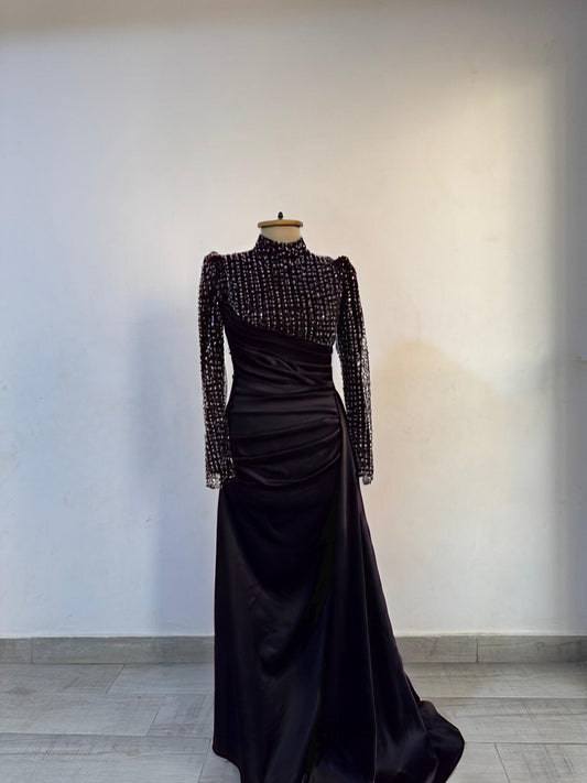 Rubiya | روبية Black Modest Evening Dress